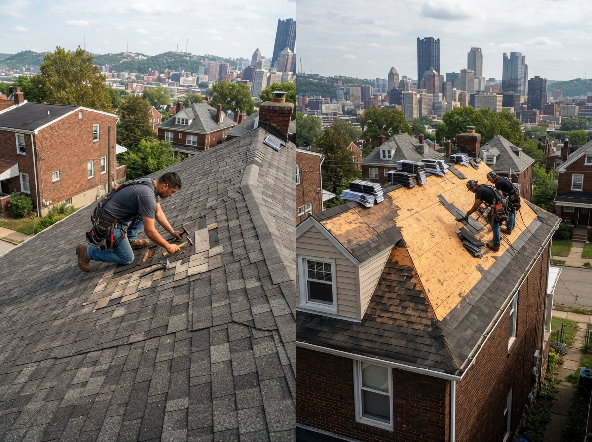 Differences Between Repair and Replacement for Pittsburgh Roofs